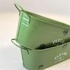 Modern Oval Iron Plant Pot Container With Reinforced Handle Rustproof Suitable For Indoor Outdoor Greeneries Arrangement