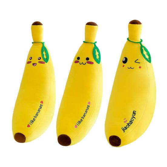 Cojín de Peluche de Plátano Suave Juguete de Fruta Relleno para Niños 35/50cm Largo Abrazable Cojín para Siesta para Sofá Cama Oficina Regalo Divertido para Eventos de Empresa y Amantes del Plátano