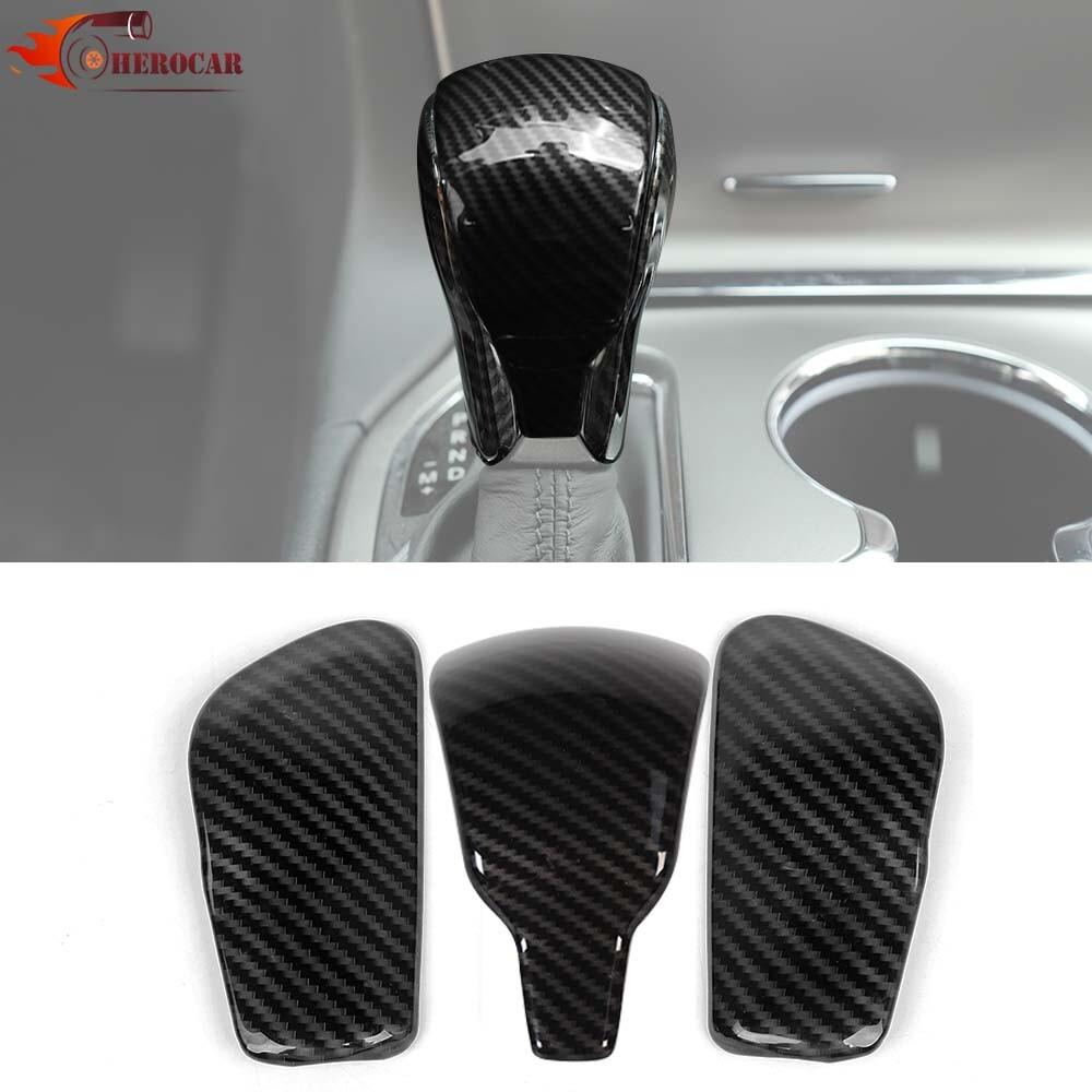 Carbon Fiber Inner Gear Shift Knob Decor Covers For Jeep Grand Cherokee 2017+ US