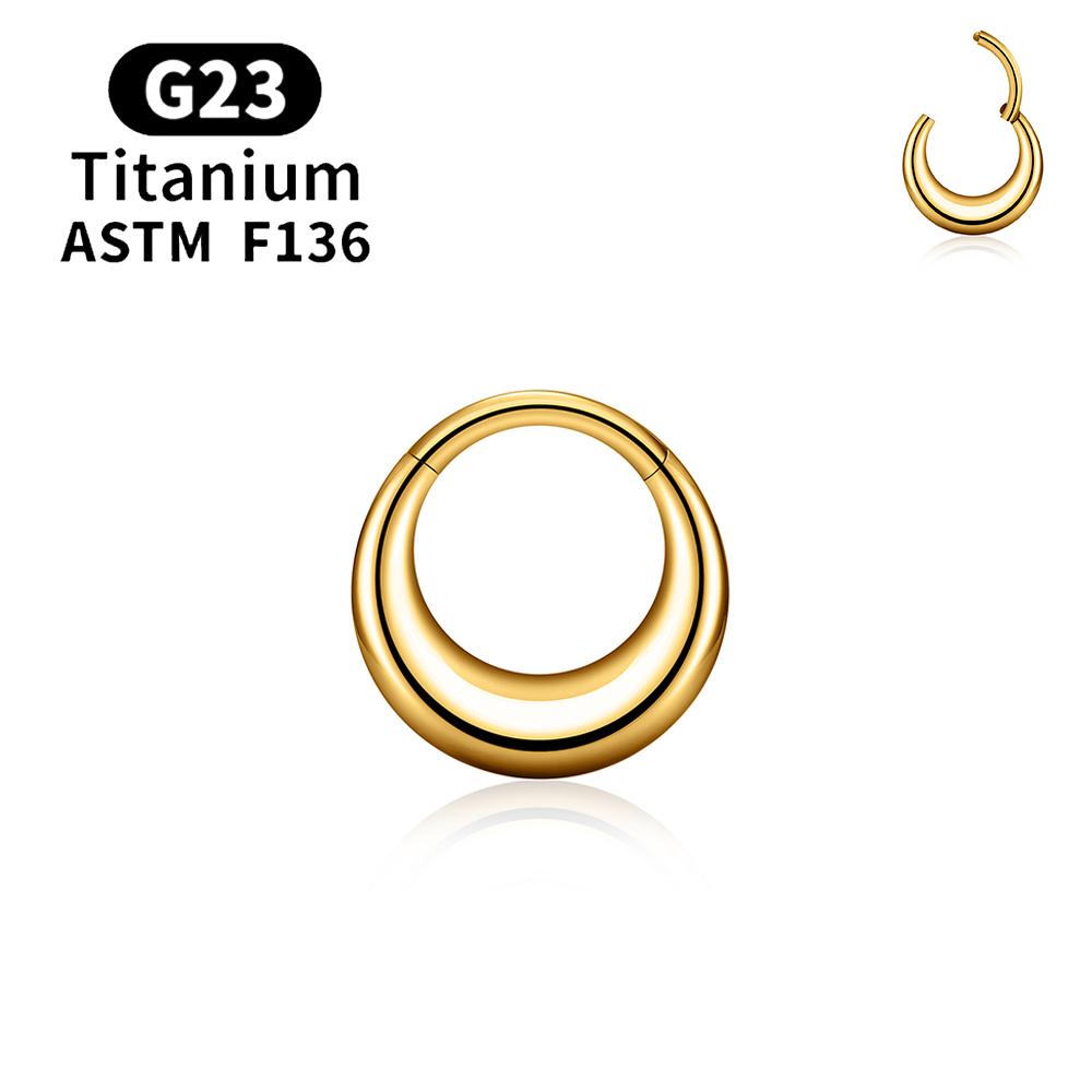 G23 Titan Spiegel Mond Wassertropfen Nasenring Septum Piercing Clicker 16G Segment Tragus Knorpel Daith Creolen Schmuck