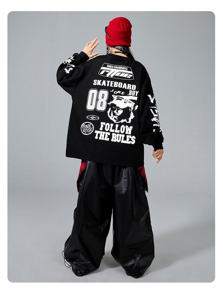 Modne ubrania Hip Hop dla dzieci - Chłopców i Dziewcząt - Fajny Streetwear na występ Sylwestrowy