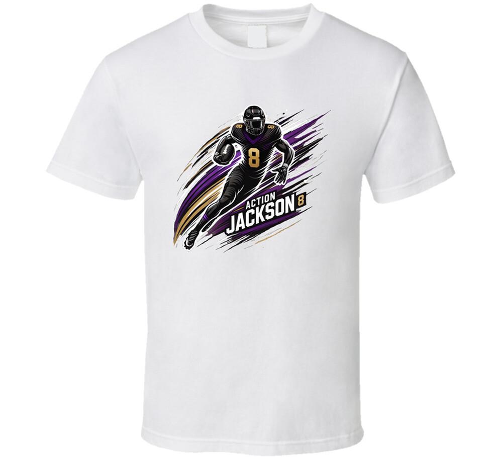 T-shirt Action Jackson Ravens Football Quarterback T-shirt Super Lamar MVP T-shirt