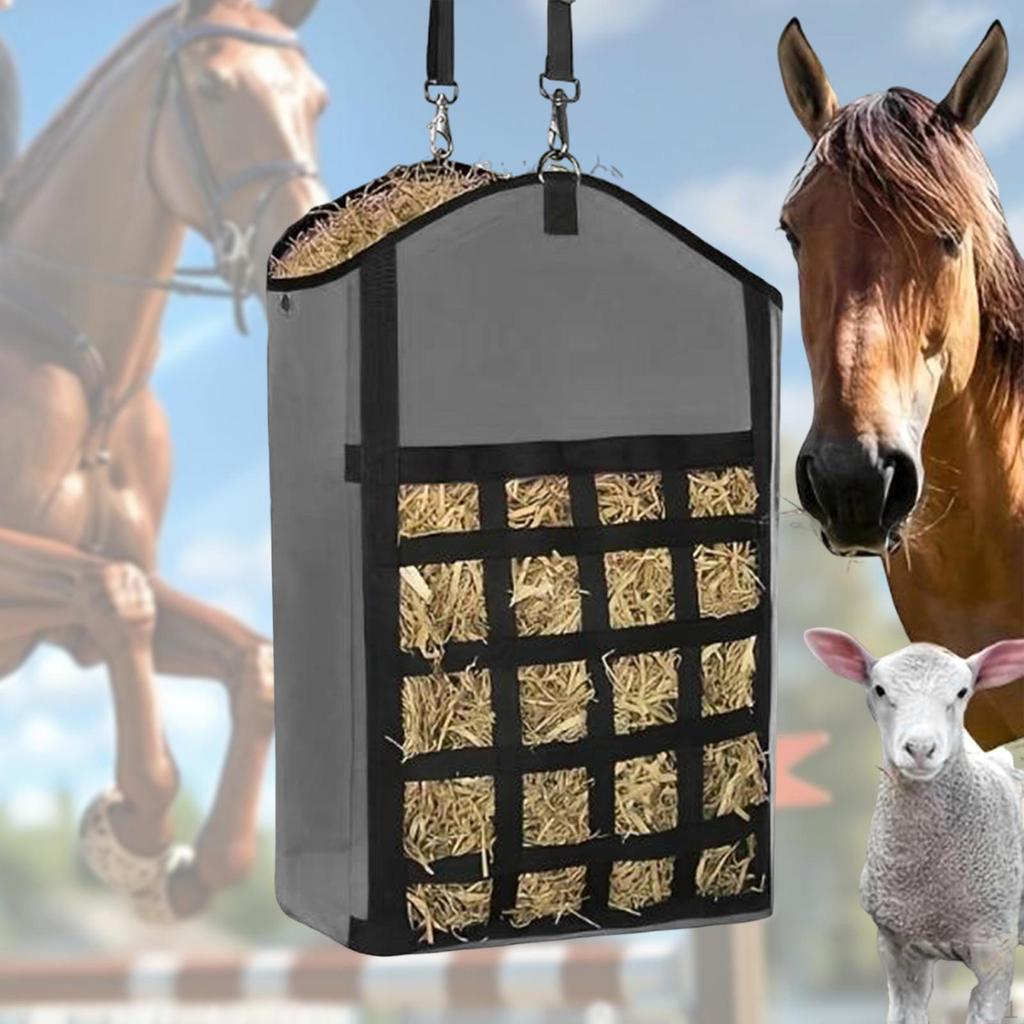 Hay Bag with Hook for Horses And Livestock Feeding