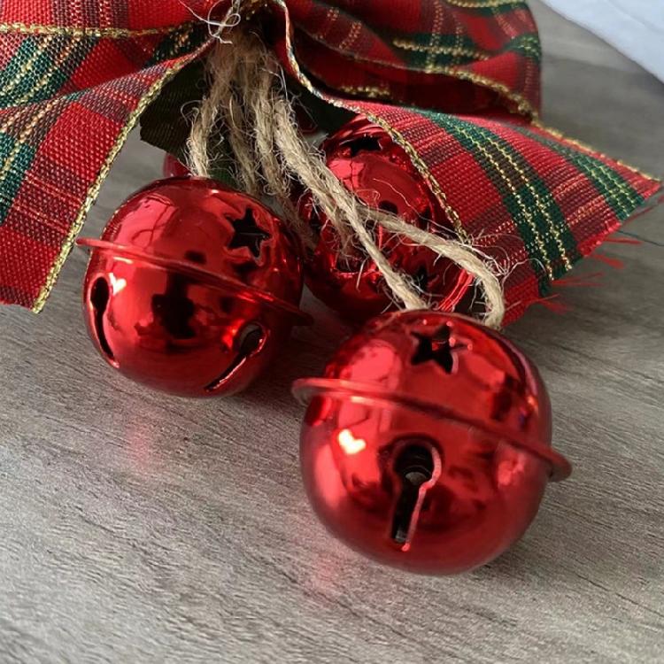 Christmas Bells Bowknot Hanging Ornament for Tree Car Christmas Decorations 2023