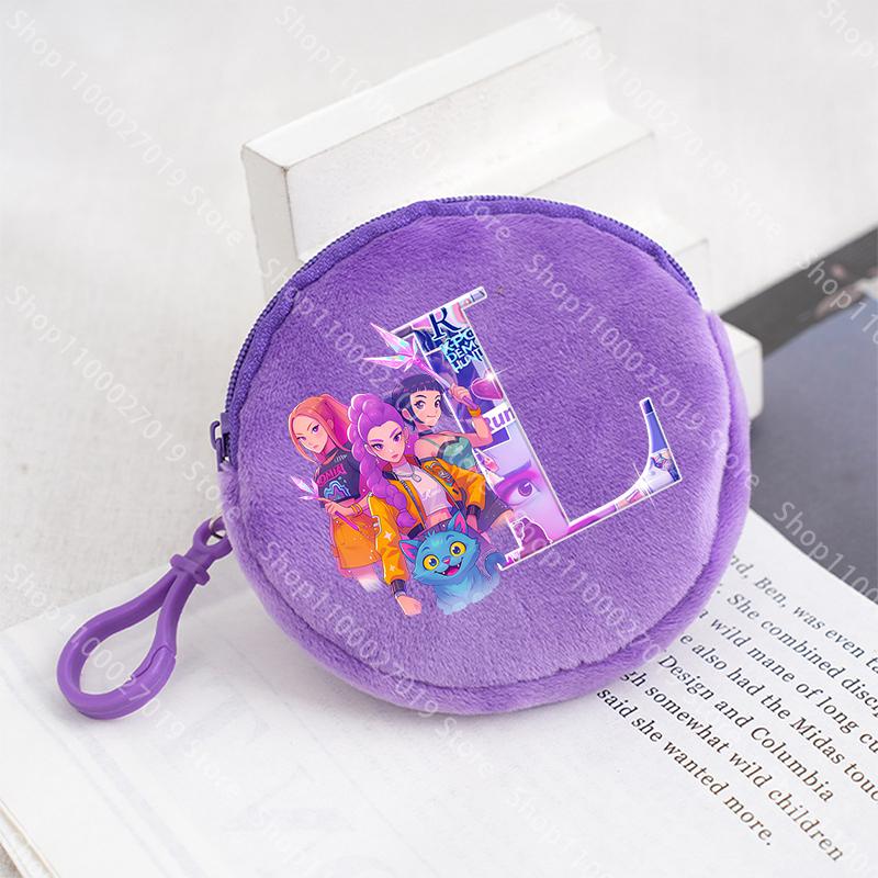 K Pop Demon Hunters Jenter Myntpung Barn Søt Bokstav Tegneserie Trykk Stor Kapasitet Kosmetikkveske Bærbar Håndveske Barn Gaver