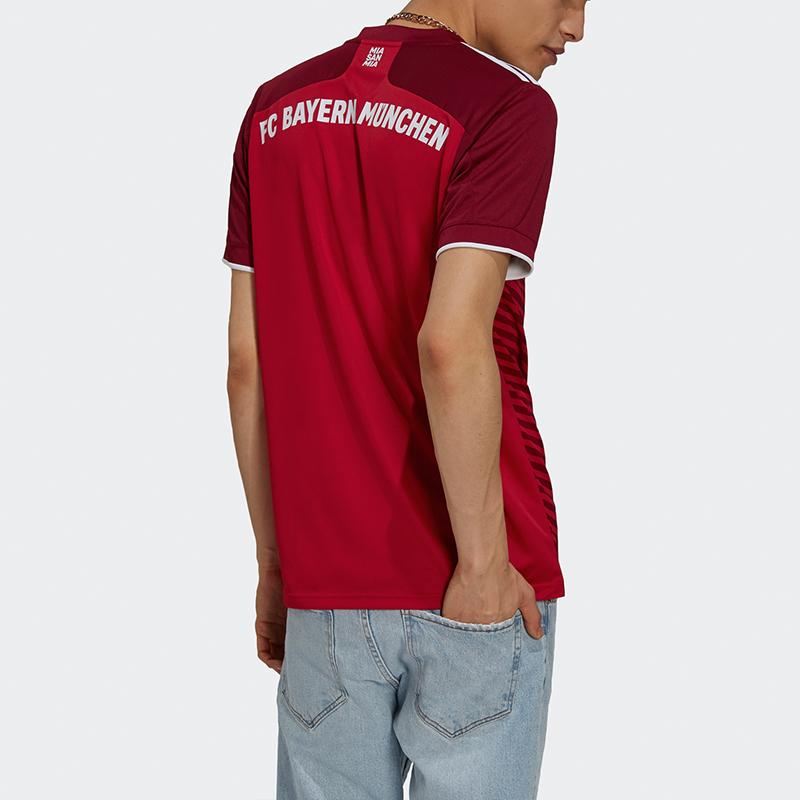 Adidas Bayern Munich Home Fan Edition Sports Short-Sleeve Soccer Jersey Men Sports Jersey Red GM5313