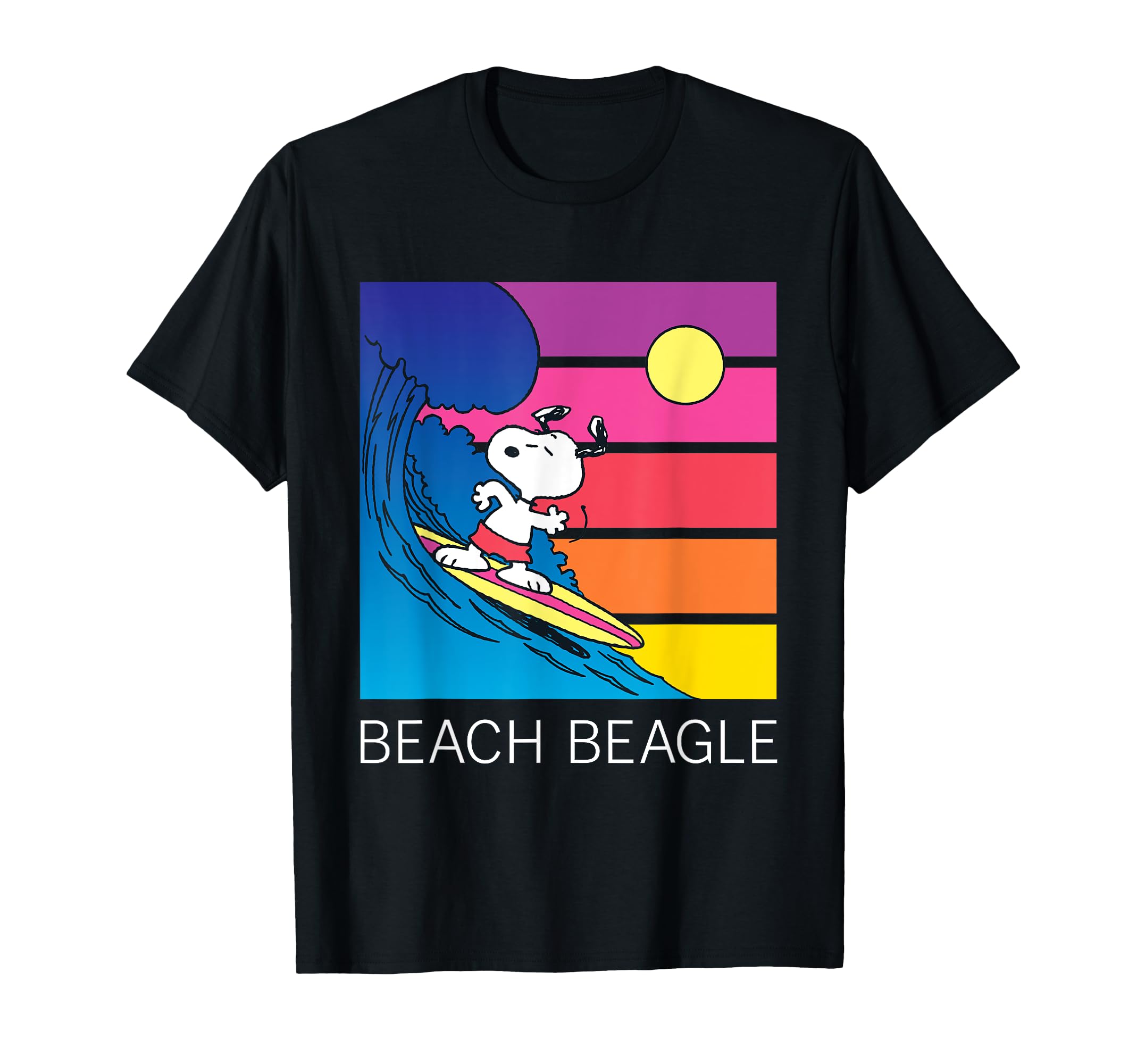 

Peanuts Sunset Surfing Snoopy Beach Beagle T-Shirt
