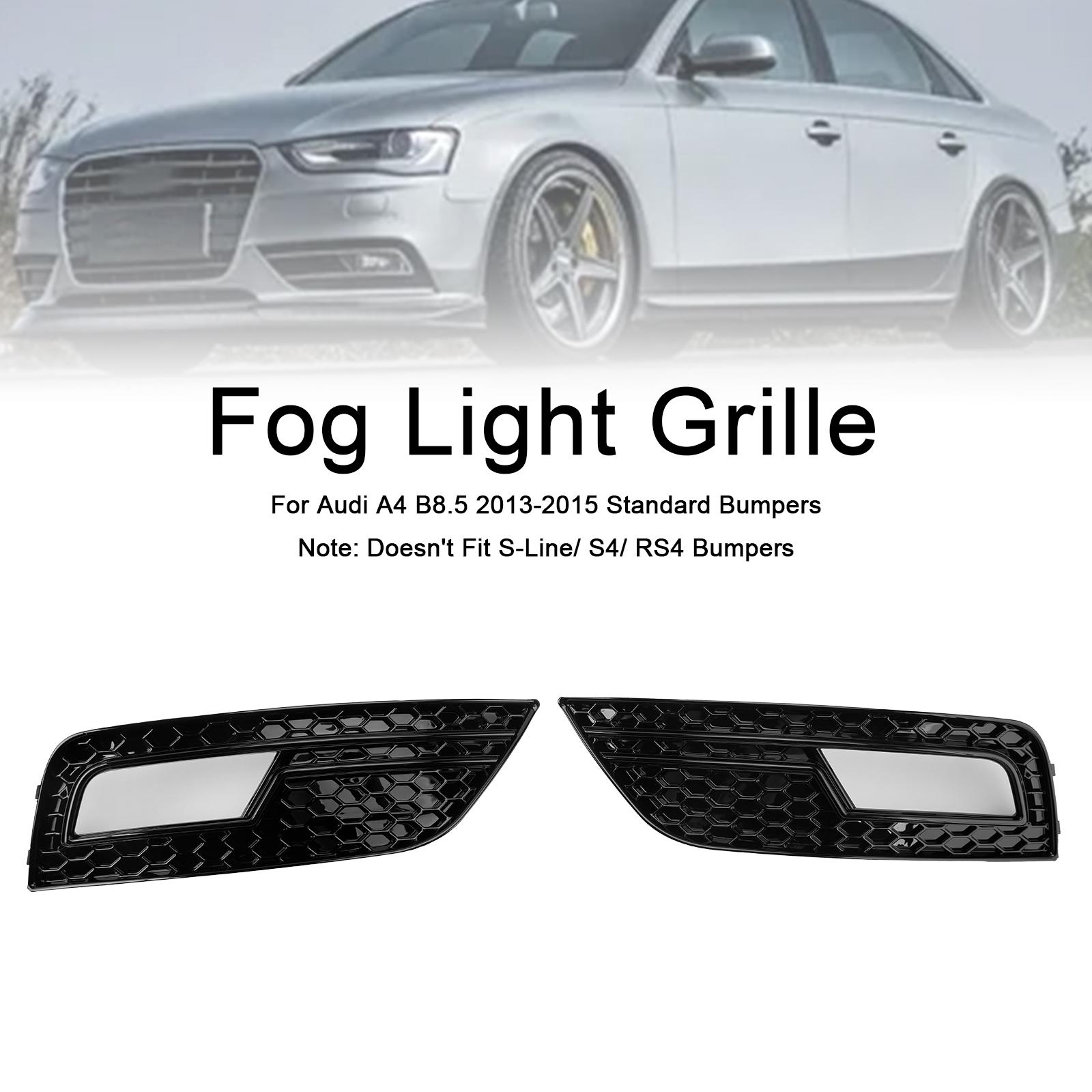 

Black Fog Light Cover Grille Fit A4 B8.5 2013-2015 Standard Bumper