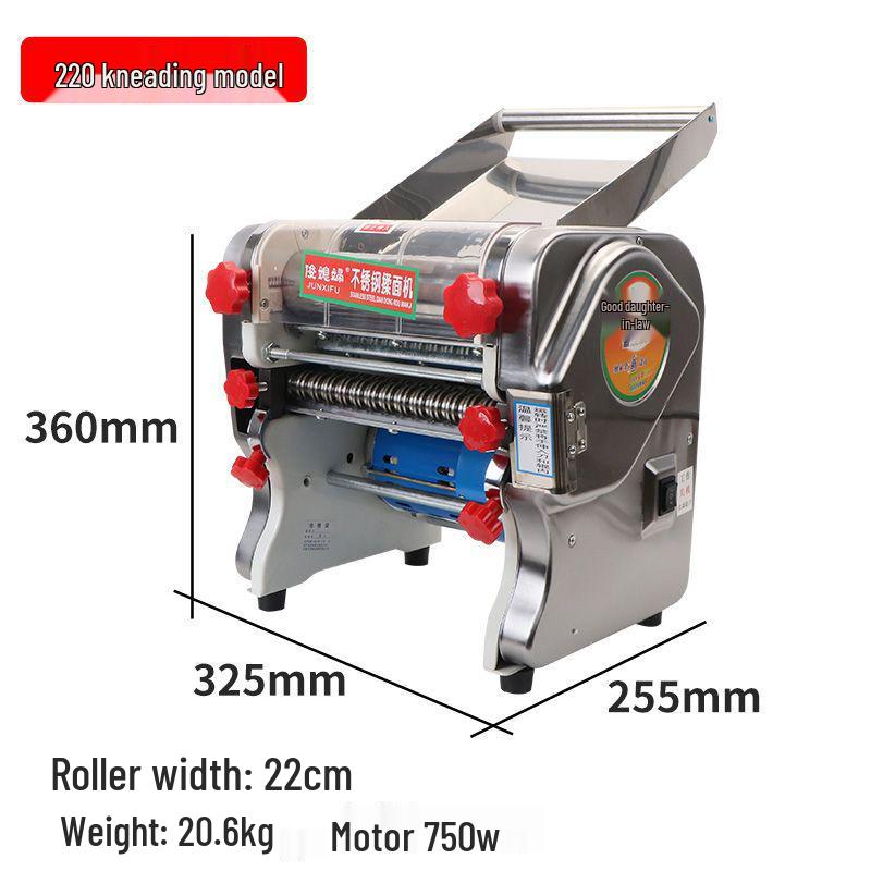 Junxi Electric Dough Roller: Stainless Steel Automatic Noodle Maker for Home and Commercial Use