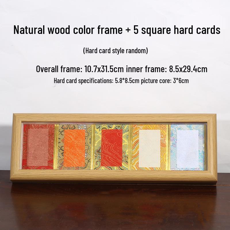 Brocade Calligraphy Ornament: Mini National Style Xuan Paper Pendant - Cultural and Creative Fortune Card Gift
