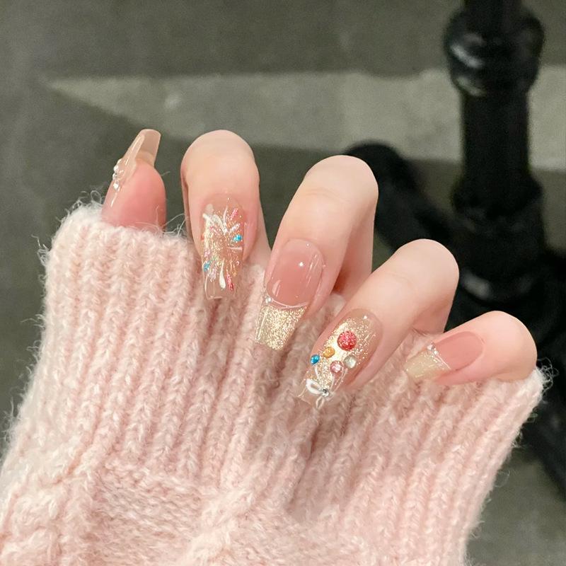 

Summer Rhinestone Cat Eye Nail Patches – High-End Manicure for a Spicy Look Handmade Nails XS# 10 pieces/bag