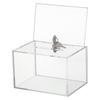 ENN LLC Donation Piggy with Lock and Survey Box Box, Bank, Transparent, Plate, Acrylic,