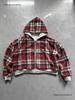 Herren Wendbarer Kapuzen-Karomuster-Patchwork-Reißverschluss-Hoodie - Herbst/Winter Kollektion