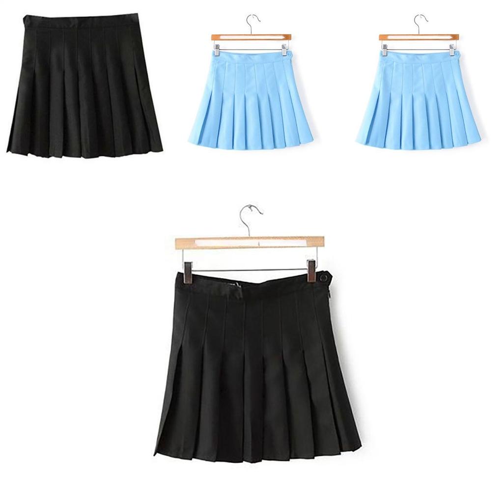 Versatile Women's Girls Slim High Waist Pleated Tennis Skirt Perfect For Skating And Dancing