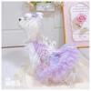 Fine Fashion Purple Lolita Princess Dress for Small Medium Dog Pet Dog Clothes Lace Print Bow Dress Yorkshire Poodle Puppy Skirt