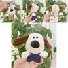 Cute Cartoon Plush Dog Keychain With Overalls 12cm Height Perfect For Bags And Backpacks