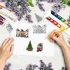 PVC Plastic Stamps for DIY Scrapbooking Photo Album Decorative Cards Making Stamp Sheets Gnome Pattern 16x11x0.3cm