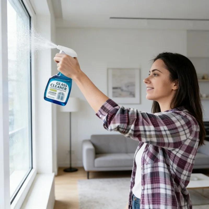 Car Bathroom Shower Room Living Room Cleaner 500ml Glass Oil Film Remover Descaling Solution Stain Dirt Removal No Residue