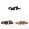 Classic Vintage Leather Belt For Women With Silver Buckle And Denim Waist Accessory For Casual Style