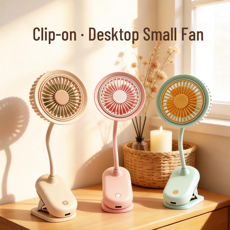 New Fashion Simple USB Rechargeable Clip-On Desktop Fan See Details