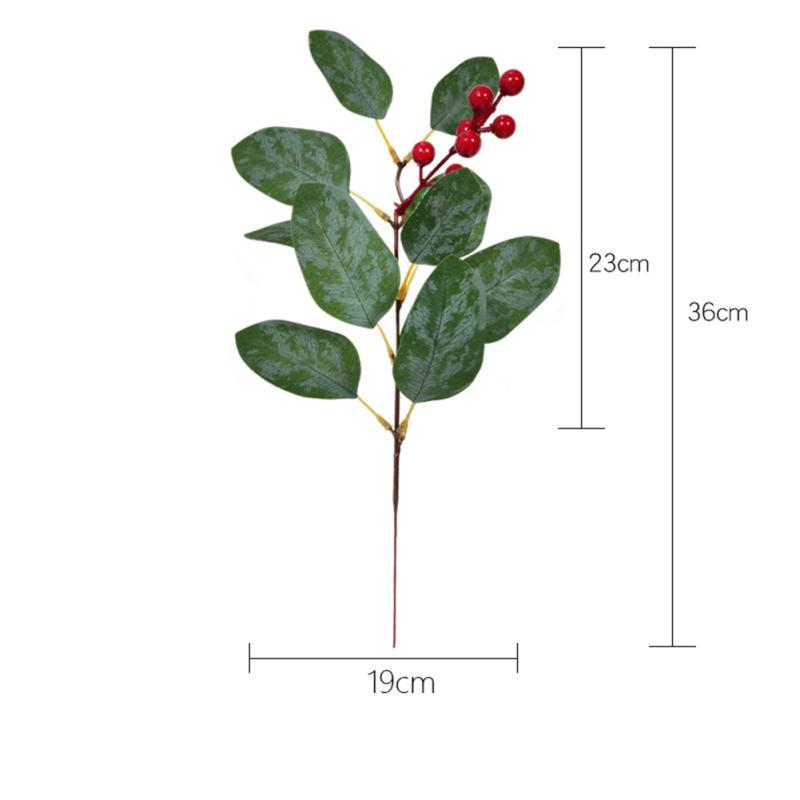 

Artificial Fake Leaves Eucalyptus Green Plant Leaves Flowers Home Decor l leaf with red fruit