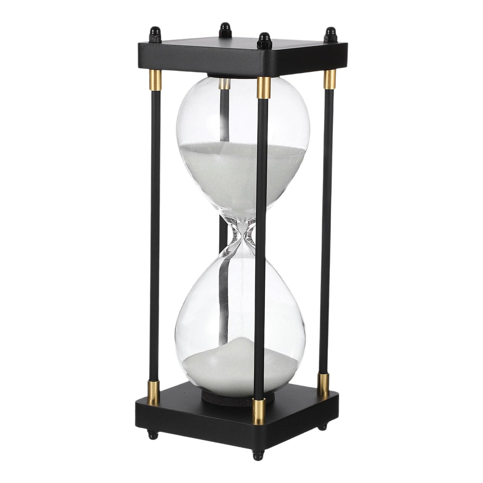 

PATIKIL Large Decorative 30-Minute Wooden Hourglass, Modern Style for Cooking Games, Offices, Classrooms, Kitchens, and Home Use, White (Style 1)
