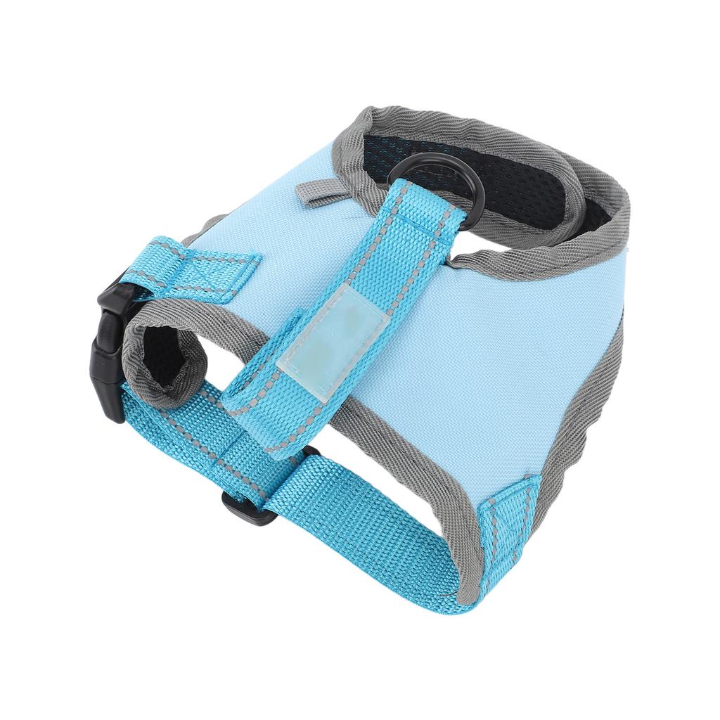 Dog Harness Vest with Leash Adjustable Reflective Padded Nylon Easy Control Pet Harness for Walking Medium Size Dog Blue