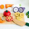 Wooden Magnetic Play Kitchen Set: Cuttable Fruits & Vegetables for Kids Pretend Play