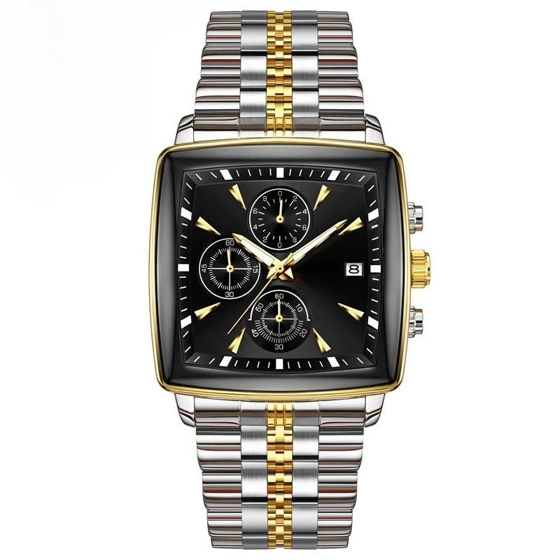 Men's Watches Luminous Waterproof Stainless Steel Chronograph Date Military Quartz Watch