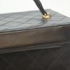CHANEL No. 5 Black Bicolor Lamb GHardware 2-Way Vanity Shoulder bag blackUsed