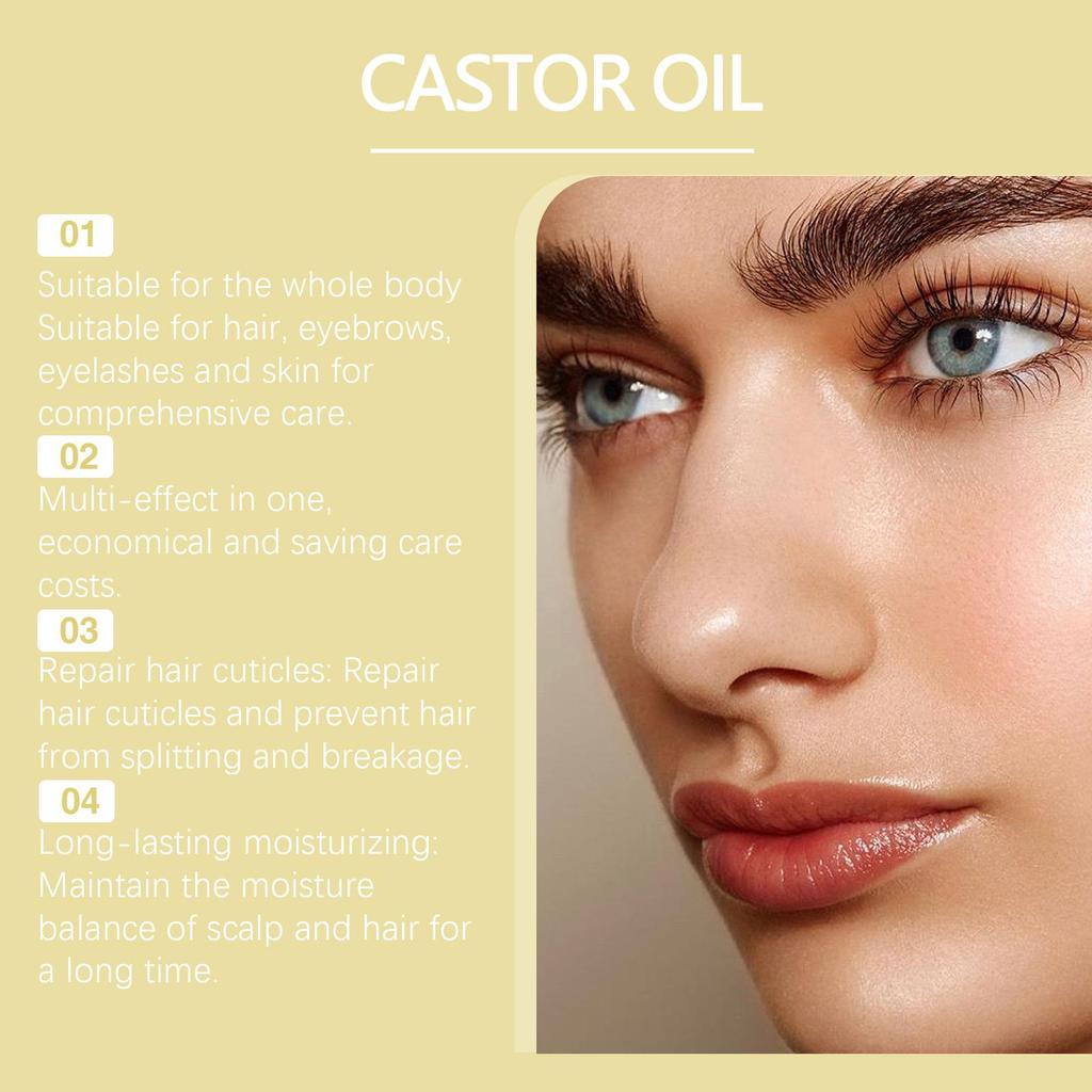Hair Care Castor Oil Nourishing Long-Lasting Hyrdation Promote Nails Growth Eyebrow Thickener Moisturizing Multi-effect Care Oil