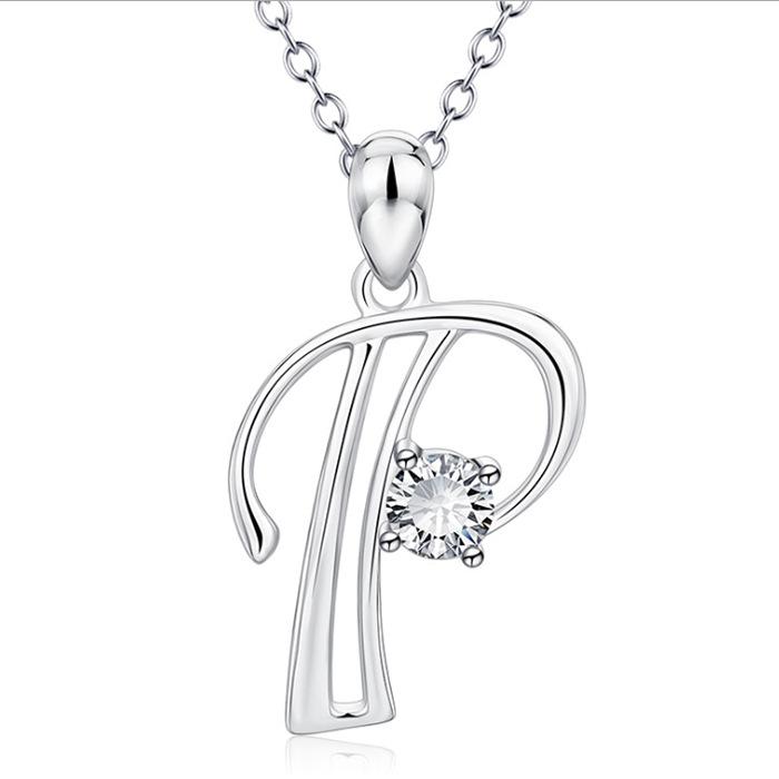 Fashionable 26 Letter Rhinestone Necklace Elegant Personalized Pendant Choker Stylish Versatile Jewelry Accessory For Women