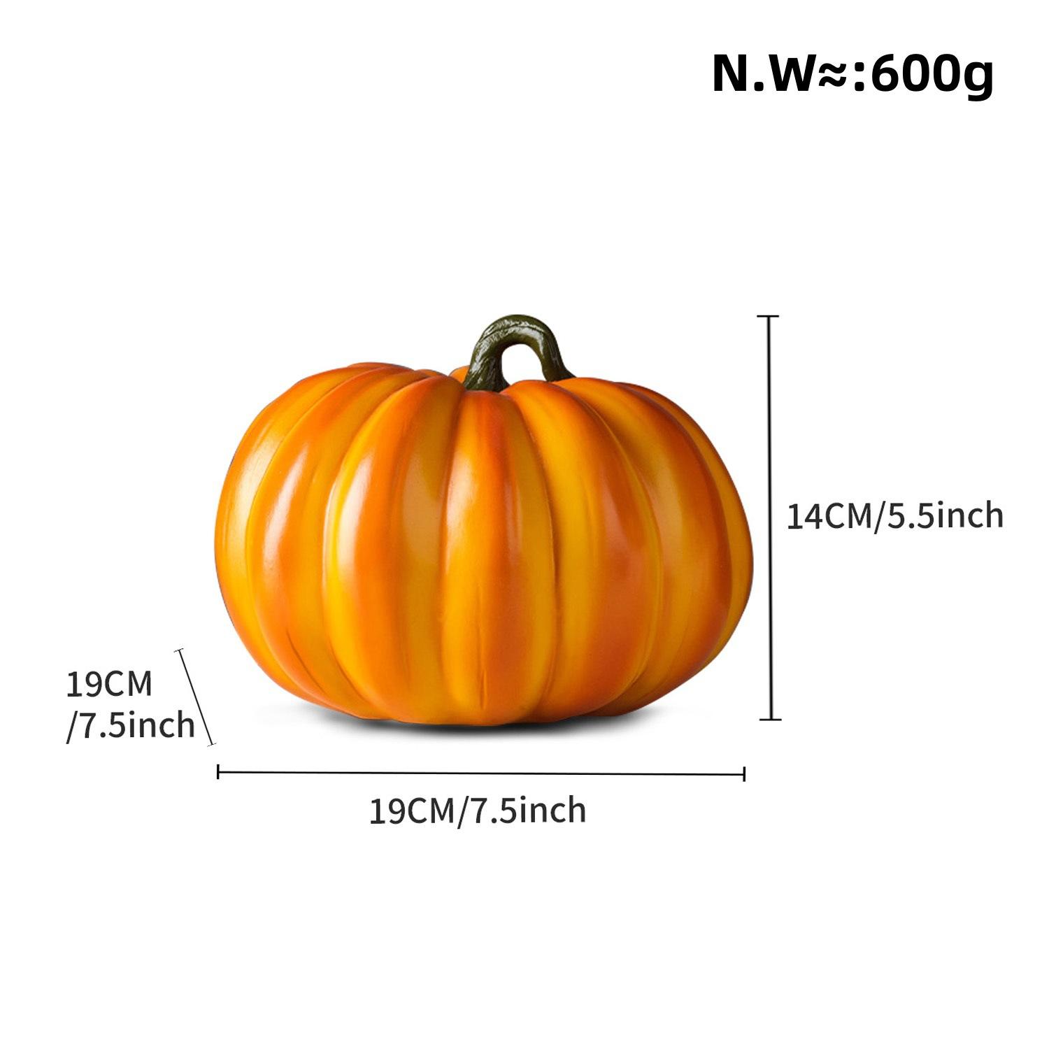 Moderne Minimalistische Gesimuleerde Pompoen Scène Hars Ambachtelijke Ornamenten Halloween Thuisgebruik Vakantie Decoratie Benodigdheden