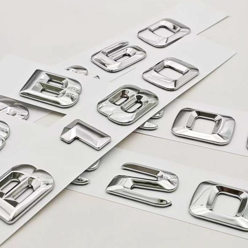 3D ABS Car Sticker Logo B180 B200 B260 Rear Trunk Letters Badge Emblem For Mercedes Benz B Class B200 B220 B260 Auto Accessories
