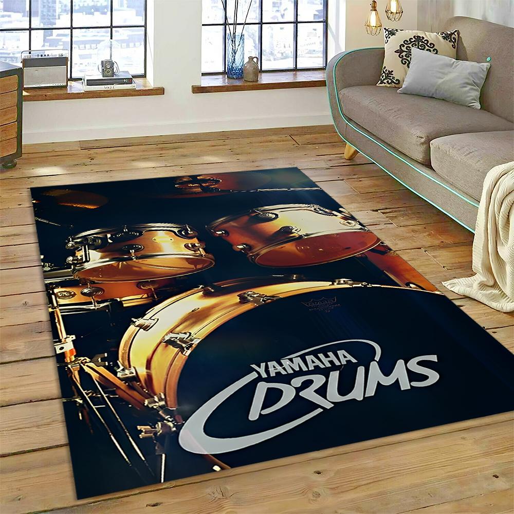 Drum Kit Music Instruments Drum Set Carpet Rug for Home Living Room Bedroom Sofa Doormat Decor,kids Area Rug Non-slip Floor Mat