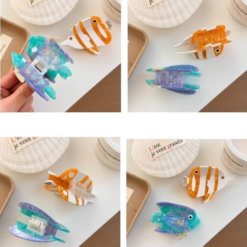 Non Slip Hair Claw Clip Unique Design Colorful Marine Hairpin Goldfish Shape Cute Style Acetate Hair Clips for Women Girls