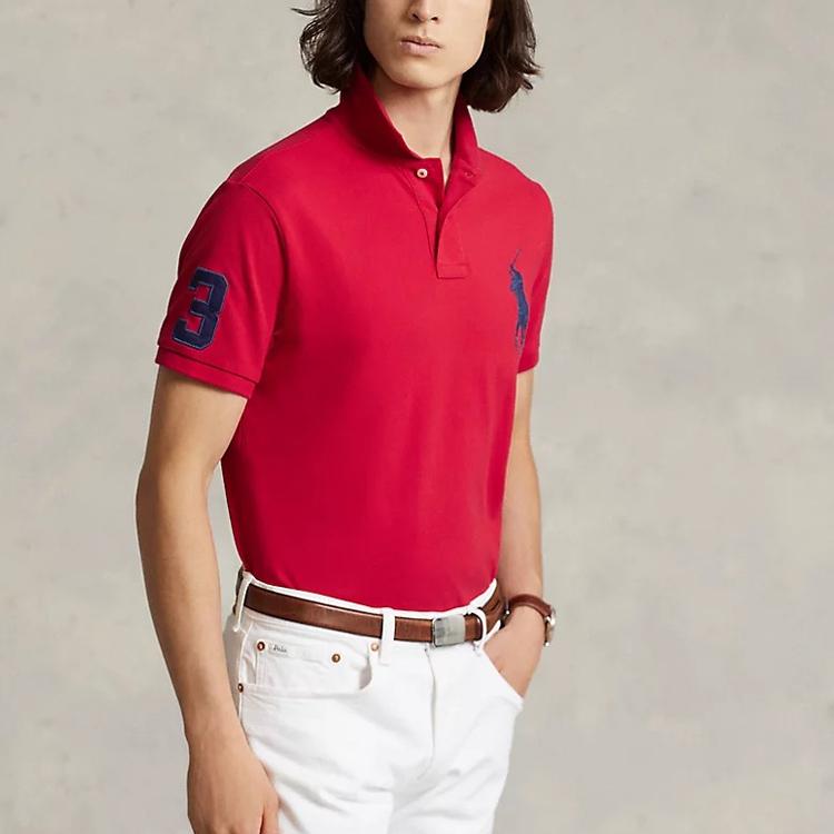 Polo Ralph Lauren Logo Vyšívané Ležérní Polo tričko s krátkým rukávem Pánské topy 710697457-038