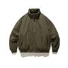 Unisex Retro Japanese Maillard Coffee Stripe Cotton Padded Winter Jacket