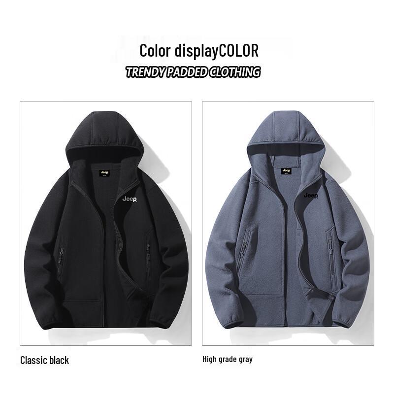 Jeep Men's Winter Fleece Hooded Jacket