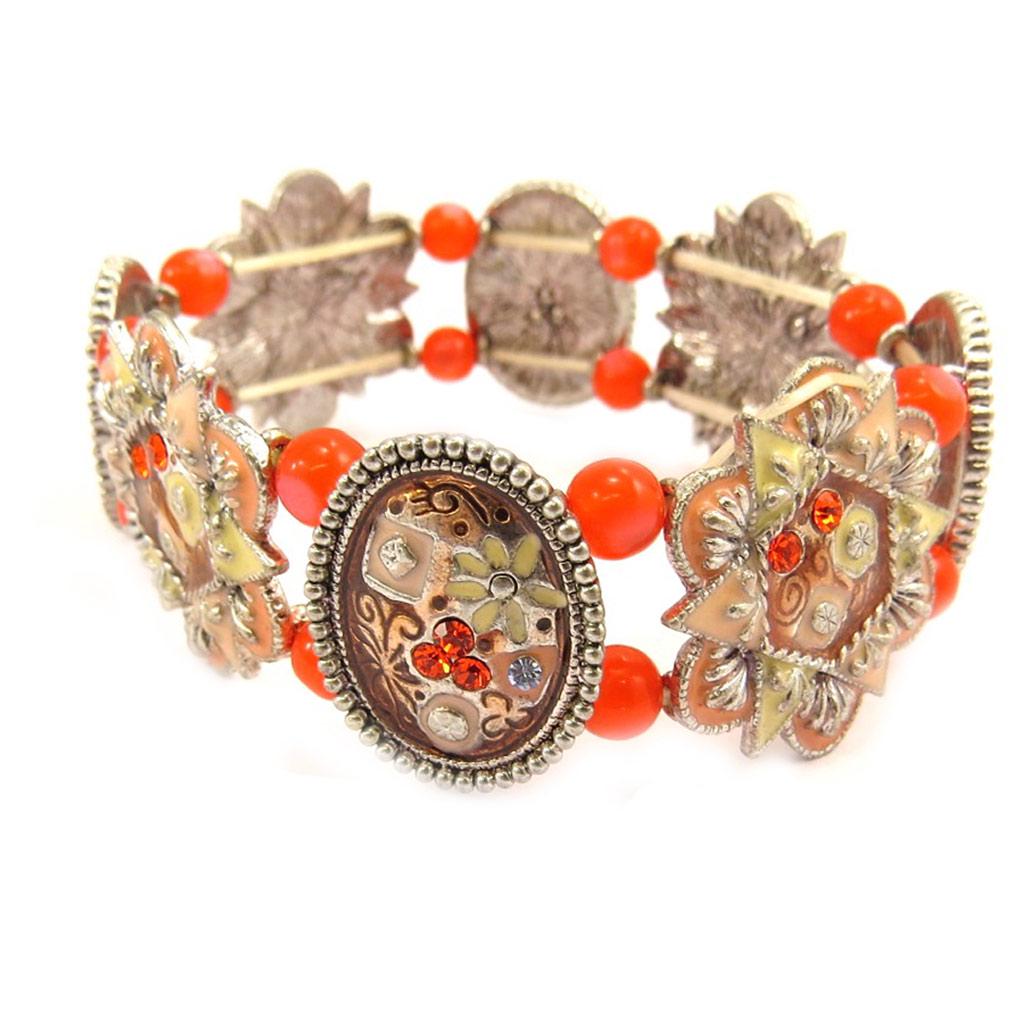 Les Trésors De Lily [E5830] - Red 'Aliénor' Designer Bracelet