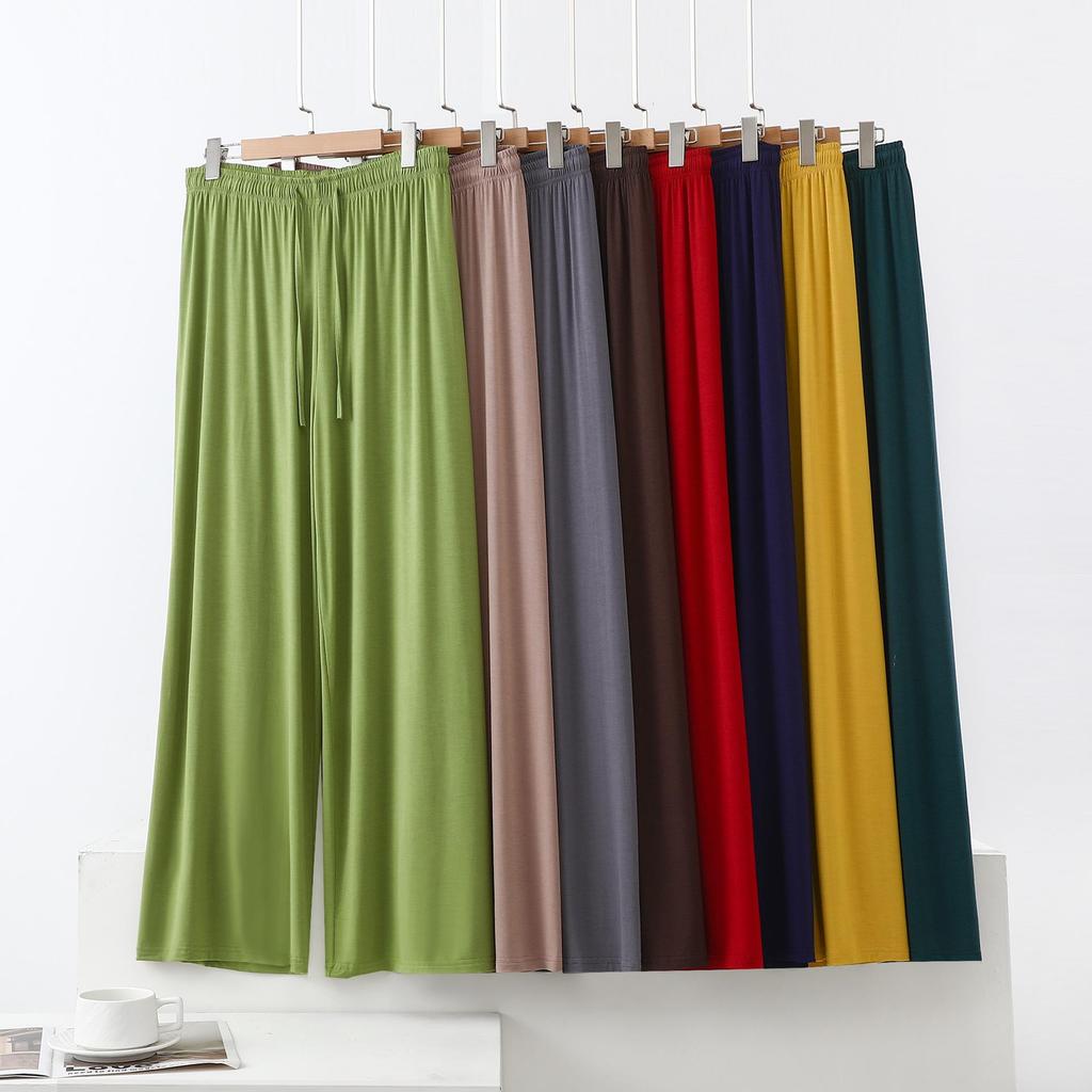 Women's Plus Size High Waist Modal Wide Leg Summer Pants