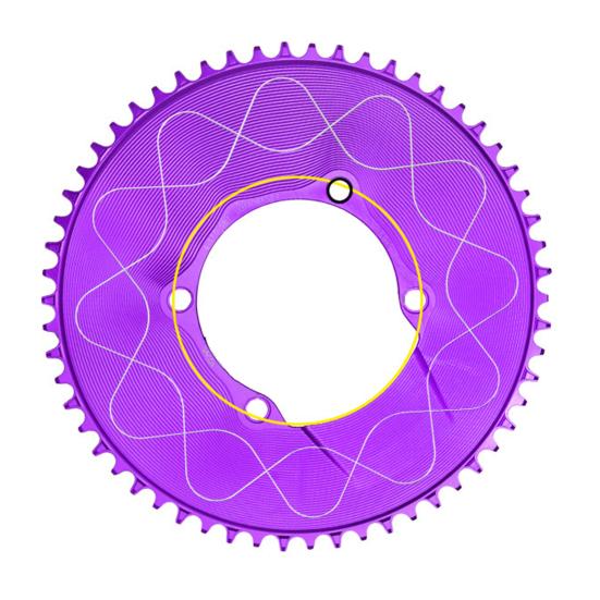 Motor Sprocket Heavy Duty Aluminum Alloy Chainring 40T To 58T Waterproof Rustproof Tooth Disc Replacement for Road Bike