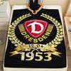 1 szt. Koc flanelowy z nadrukiem SG Dynamo Dresden, Wysoka jakość, Wygodny na wszystkie pory roku, Wystrój domu, Ciepło i komfort, Idealny na prezenty świąteczne149