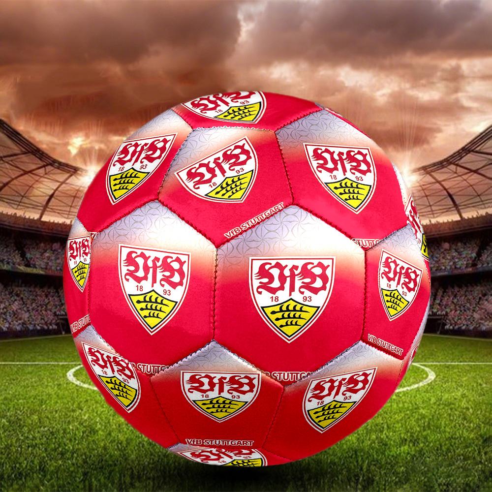 Stuttgart Football Club Indoor Soccer Ball Size 5 Colorful All Ages Machine Stitched PVC Competition Ready Durable High-Bounce