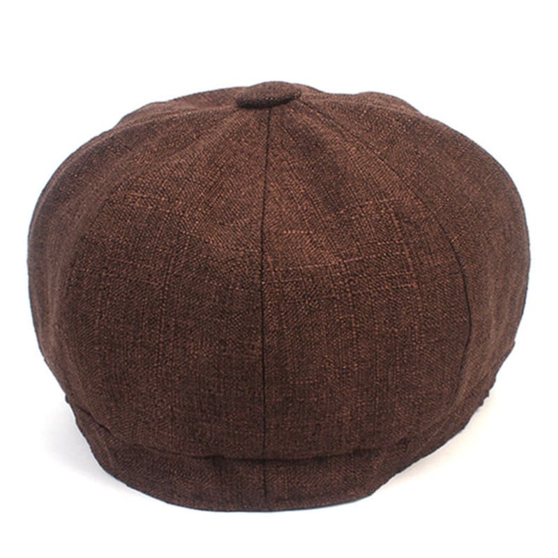 Universal Chemistry Hard Linen Brown Newsboy Cap