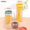 Lovewish Cat Paw Vertical Stripe Glass Storage Jar 5-Piece Set