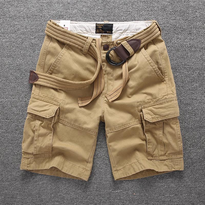 

New Men s Camouflage Cotton Cargo Shorts – Trendy Summer Casual Straight-Leg Trousers 40