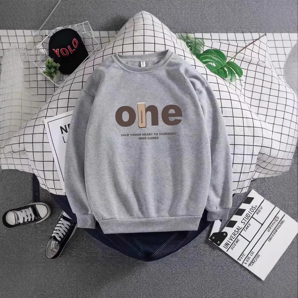 2026 Spring and Autumn New Korean Edition Cartoon Printed Student Loose Jacket Fleece Crew Neck Sweater Men's and Women's Trendy Brand