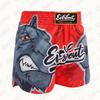 Mens Quick-Dry Muay Thai Shorts With Print Design Boxing Training Fitness Martial Arts Sports