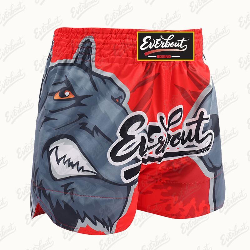 Mens Quick-Dry Muay Thai Shorts With Print Design Boxing Training Fitness Martial Arts Sports
